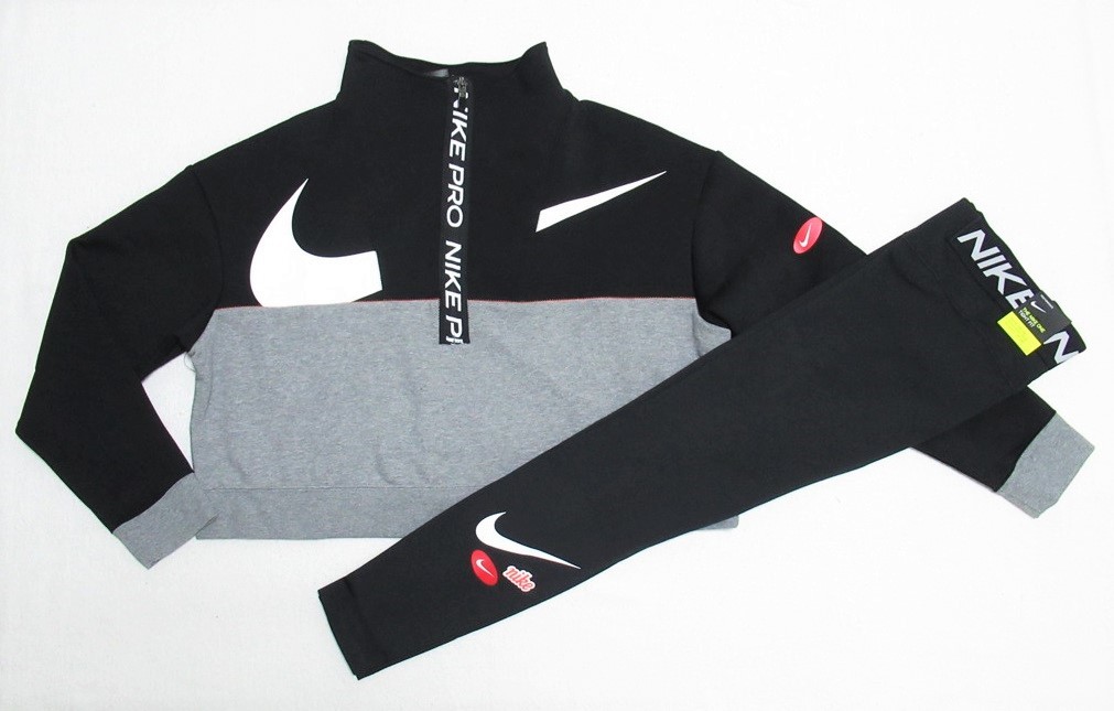 楽天 NIKE トレーニングトップタイツセットアップ黒ブラックXL PRO ナイキ