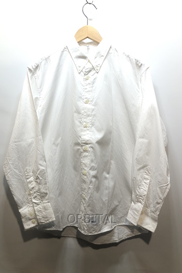 経堂) ダブルタップス WTAPS 21SS BDコットンツイルシャツ サイズ02 ホワイト メンズ 211TQDT-SHM01 日本製