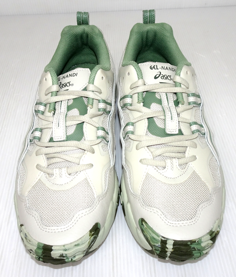 asics アシックス GEL-NANDI ゲルナンディ 27.5cm SMOKE GREY SWAMP GREEN スニーカー 1201A265_画像2