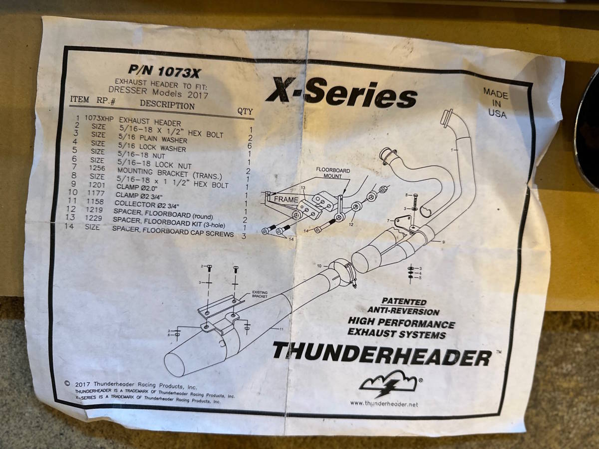 サンダーヘッダー 新品未使用 ミルウォーキーエイト 検索 THUNDERHEADER ダイナ ソフテイル TC _画像7