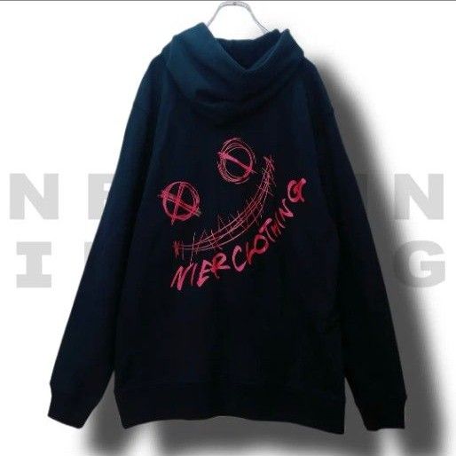 【NieR】UNISEX BLACK PARKA【RED FACE】パーカー