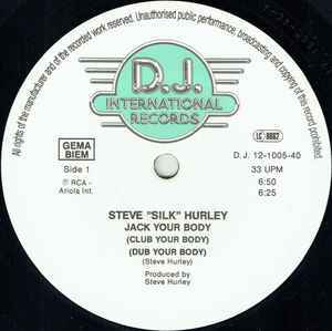 Steve 'Silk' Hurley / Jack Your Body　1987ジャックスタイル原点！シカゴハウスメガアンセム！！！_画像2