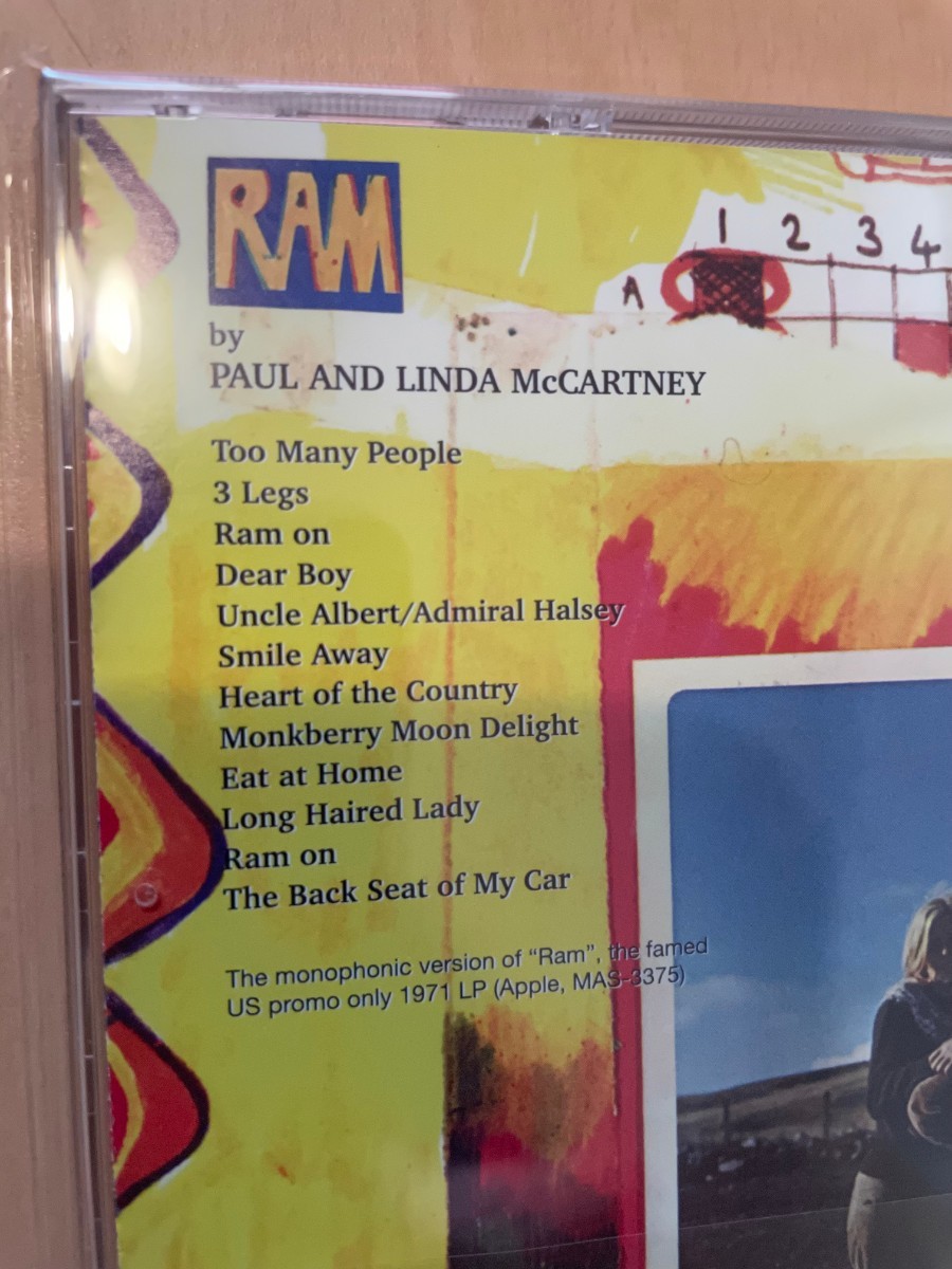 PAUL & LINDA McCARTNEY RAM: DR. EBBETTS US MONO MIX　プレス盤　ＣＤ 新品未開封　paul mccartney ビートルズ　beatles 　ラム_画像3