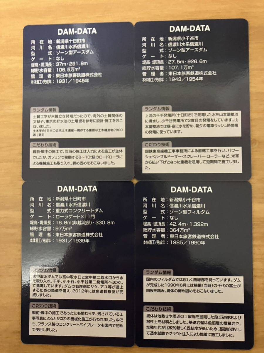 ダムカード 新潟県 宮中取水ダム　浅河原調整池ダム山本調整池ダム山本第二調整池ダム　Ver.1.0 JR信濃川発電所_画像2