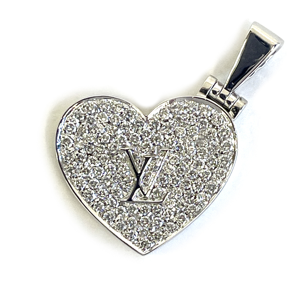 [ б/у ] Louis * Vuitton LOUIS VUITTON V хлеб Dante .f прохладный Heart Rocket очарование Q93010pave diamond K18WG