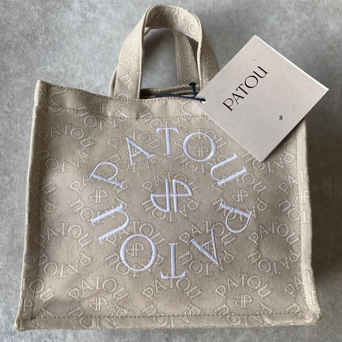 PATOU パトゥ 未使用品 コットン スモール キャンバス トート PATOU パトゥ 未使用品 コットン スモール キャンバス トート