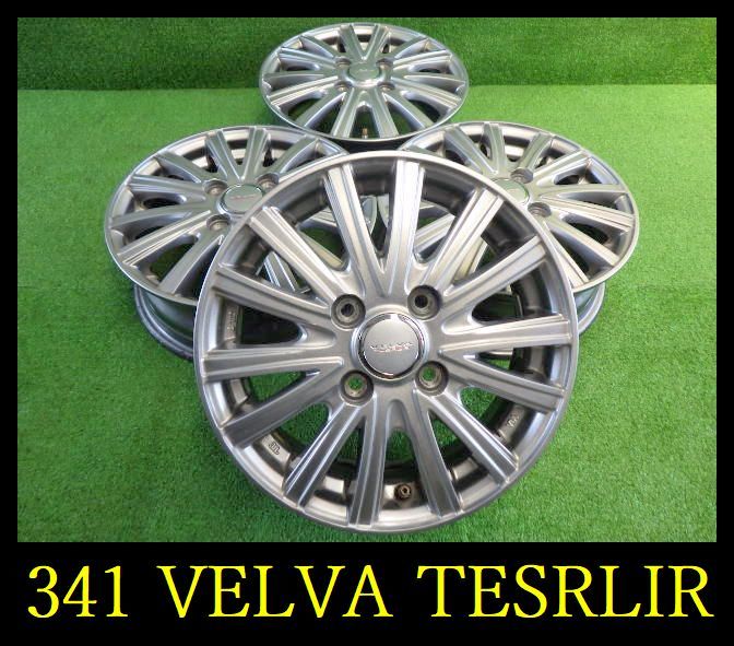 【341】★VELVA TESRLIR ホイール▲13x4.5B 4穴 PCD100 +50 4本 ワゴンR ミラ アルト など_画像1