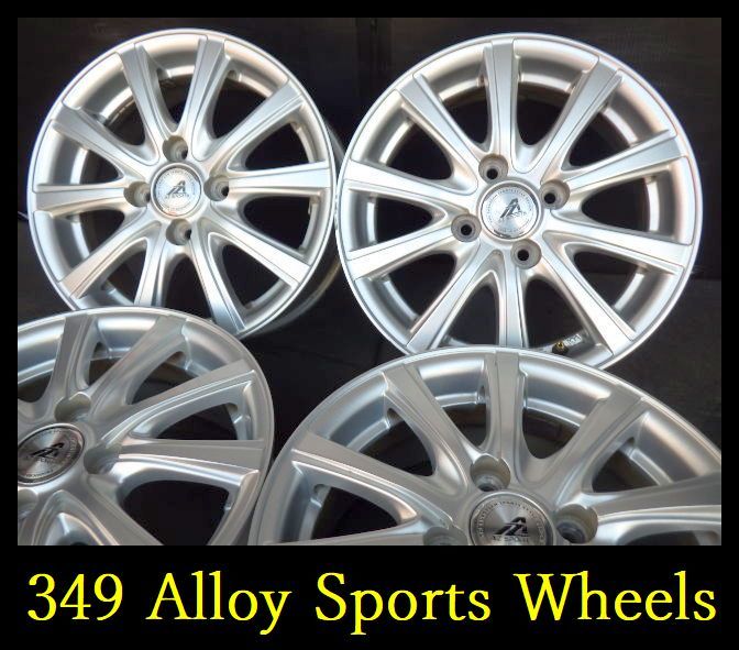 【349】T6001234 ▲Alloy Sports Wheels▲14x5.5J 4穴 PCD100 +45▲4本 フィット アクア スイフト など_画像1