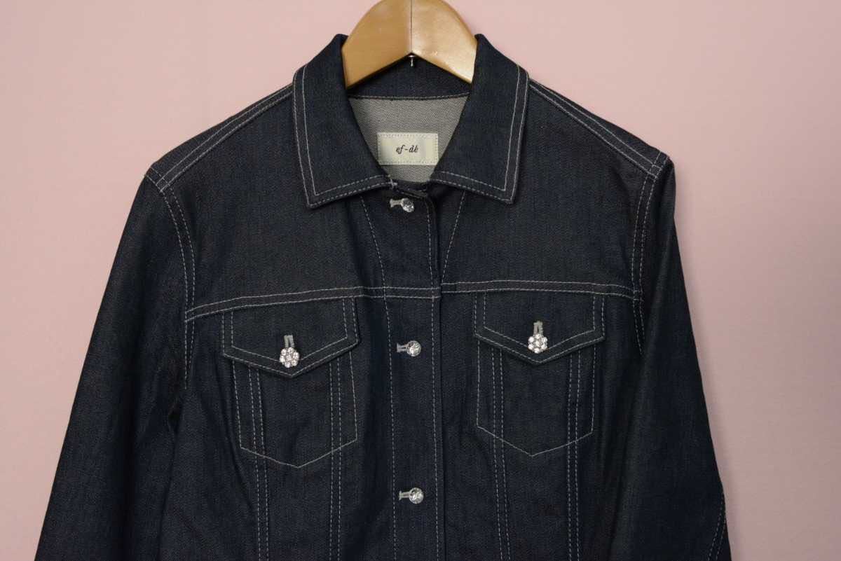  beautiful goods ef-de ef-de dark blue stitch Denim jacket G Jean 13