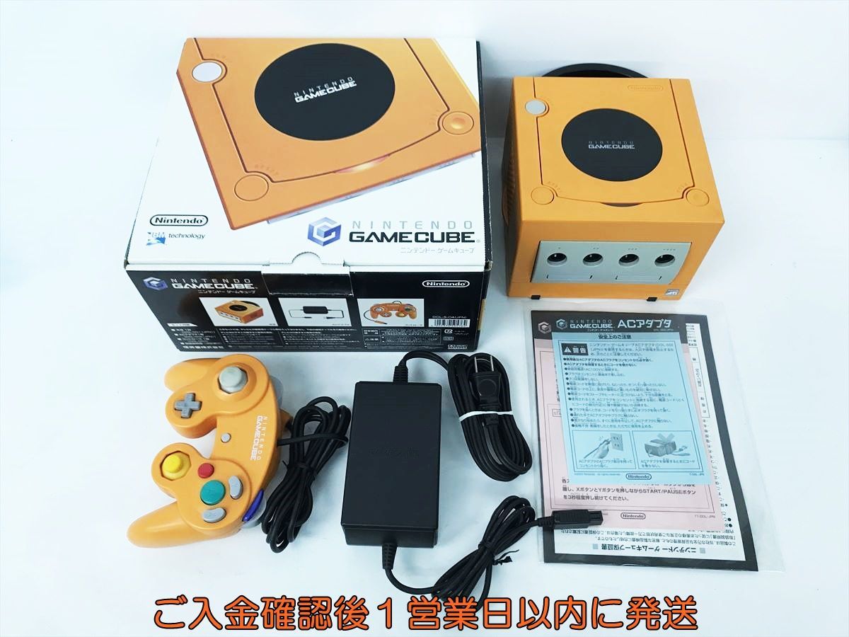 【1円】任天堂 ニンテンドーゲームキューブ 本体 セット オレンジ 未検品ジャンク GC 箱 コントローラー DC05-771jy/G4_画像1