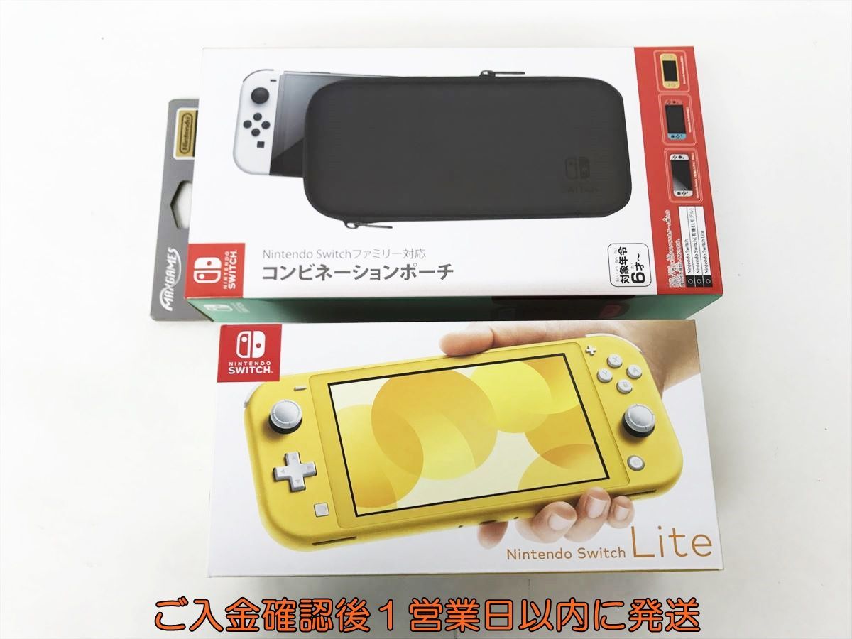 新品 任天堂 Nintendo Switch Lite 本体/ポーチ セット イエロー ニンテンドースイッチライト 2023年製 DC08-194jy/G4_画像1
