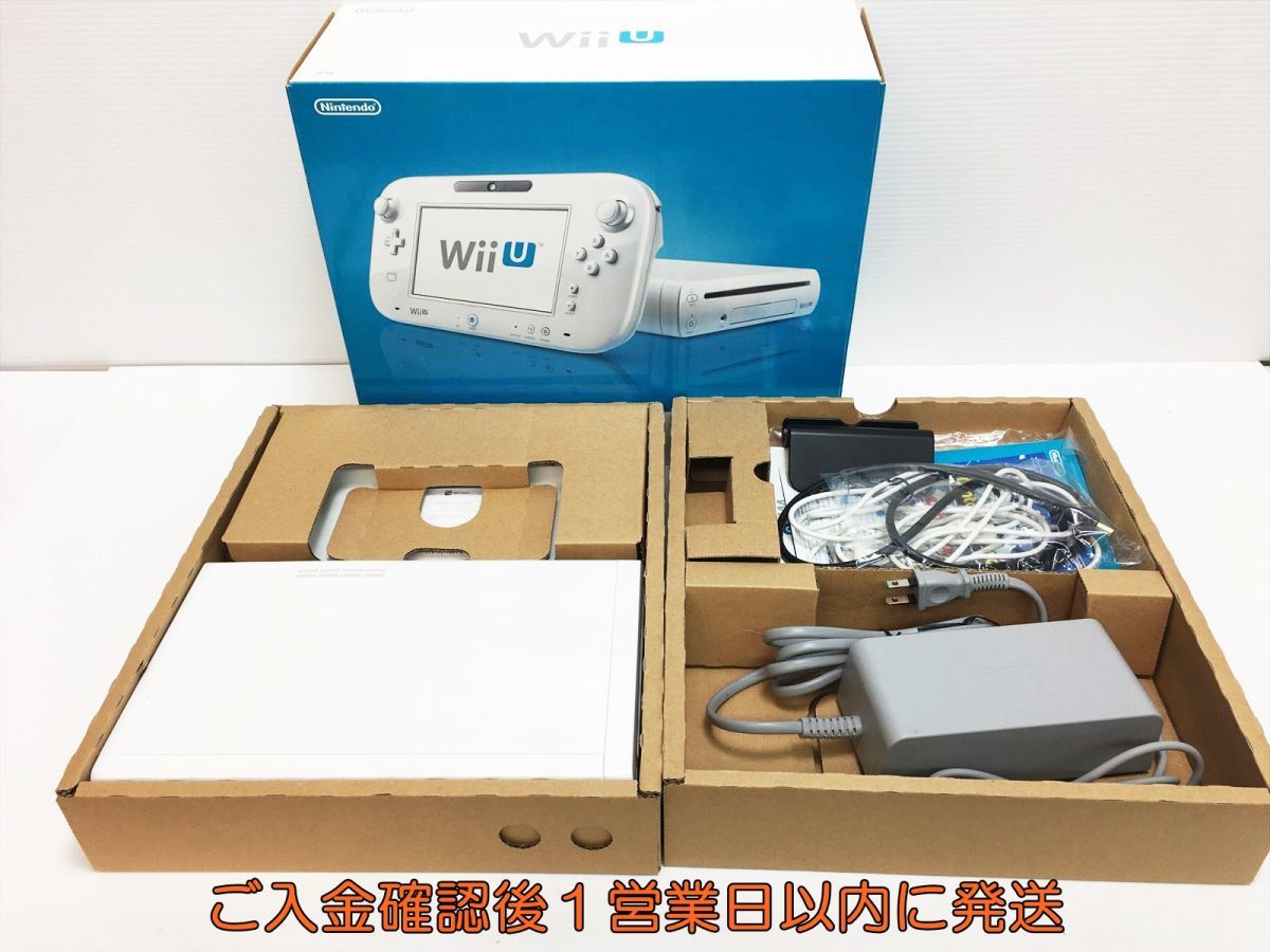 【1円】任天堂 WiiU 本体/箱 セット ベーシックセット ホワイト 8GB ゲーム機本体 初期化/動作確認済み M04-337ym/G4_画像1