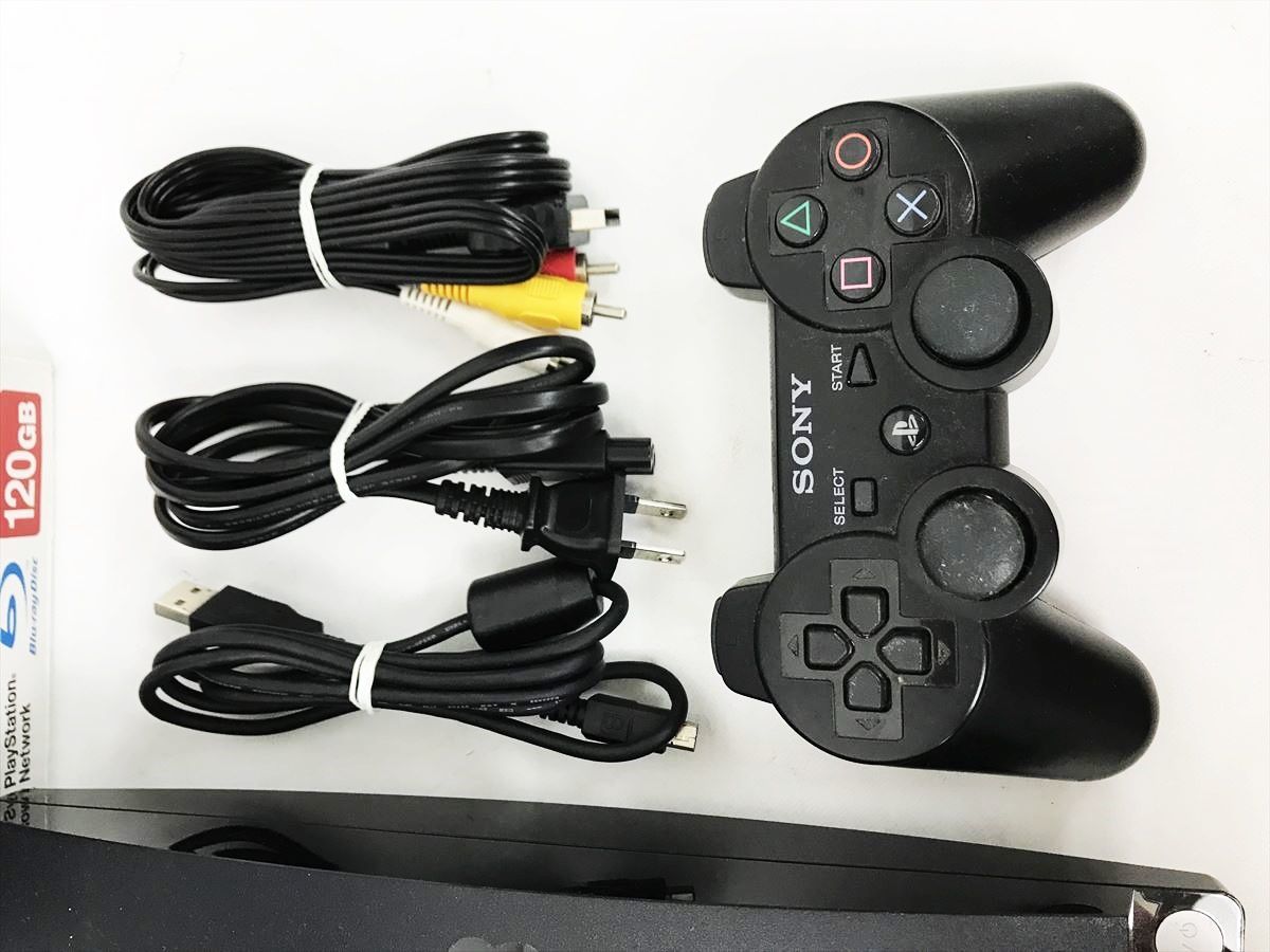 【1円】PS3 本体 セット 120GB ブラック SONY PlayStation3 CECH-2000A 初期化済 未検品ジャンク 内箱なし DC04-012jy/G4_画像2
