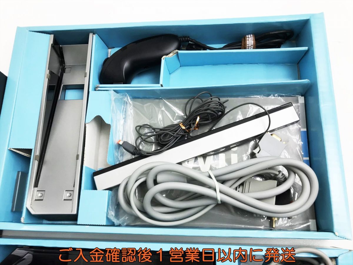 【1円】任天堂 ニンテンドー Wii 本体 セット ブラック 黒 リモコン ヌンチャク 周辺機器 未検品ジャンク J06-363ek/G4_画像3