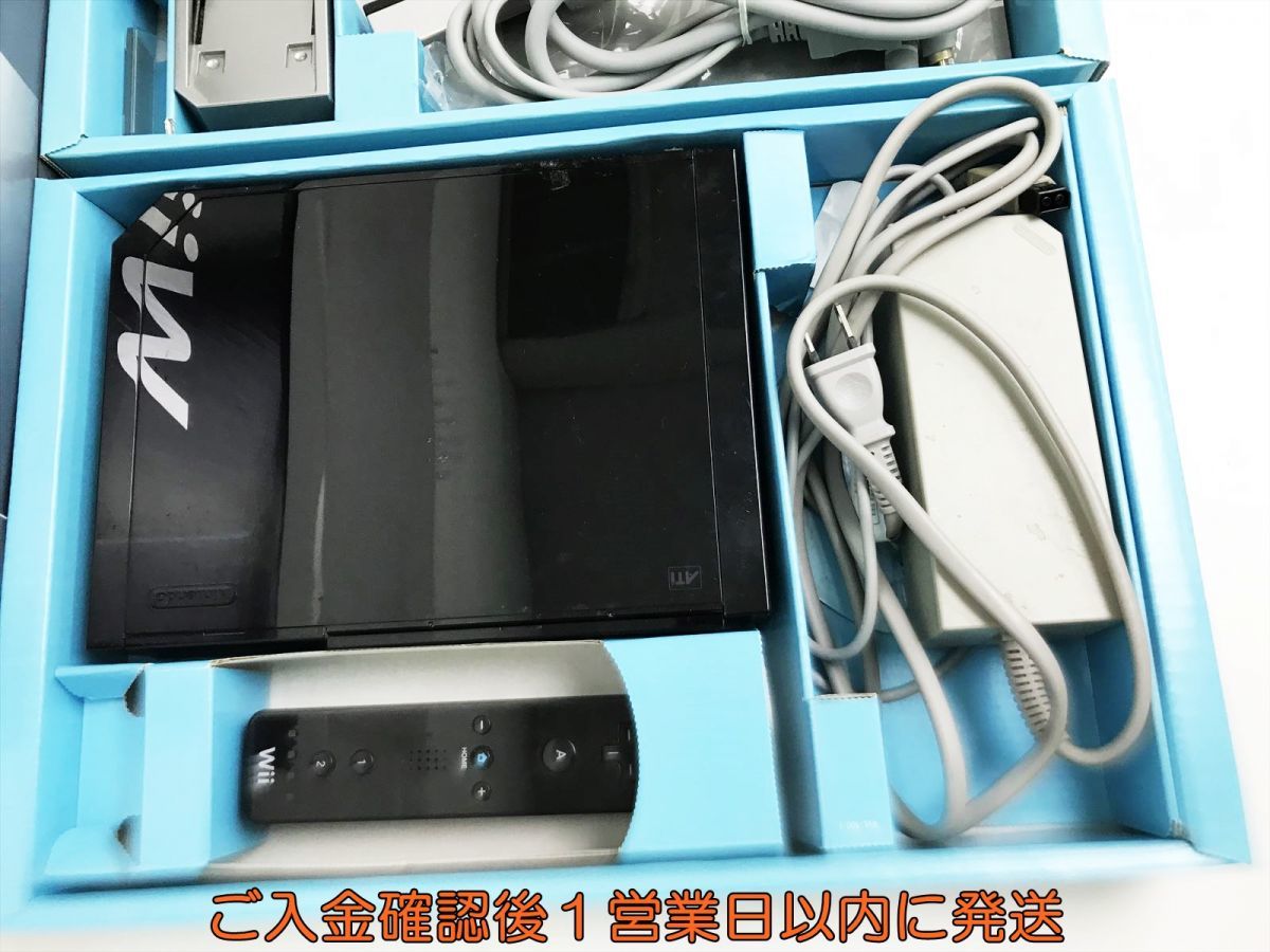 【1円】任天堂 ニンテンドー Wii 本体 セット ブラック 黒 リモコン ヌンチャク 周辺機器 未検品ジャンク J06-363ek/G4_画像2