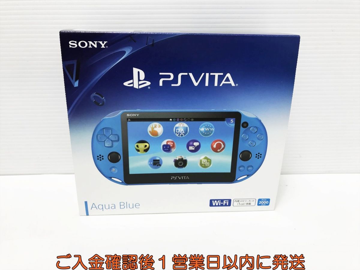 未使用品 PSVITA 本体 セット ブルー SONY PlayStation VITA PCH-2000 未使用 L03-360yk/F3_画像1