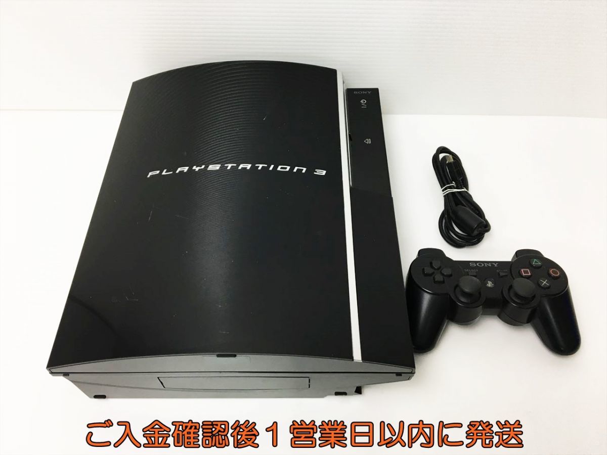 【1円】PS3 本体/コントローラー セット 60GB ブラック 初期型 SONY PlayStation3 CECHL00 初期化済 未検品ジャンク H07-745rm/G4_画像1