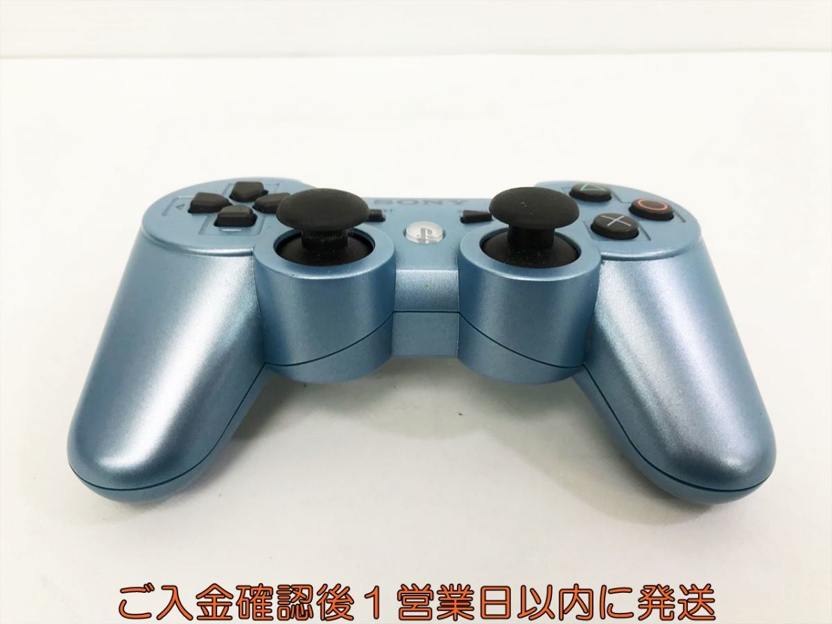 【1円】PS3 純正 ワイヤレスコントローラー DUALSHOCK3 ライトブルー 水色 未検品ジャンク プレステ3 K07-266kk/F3_画像2