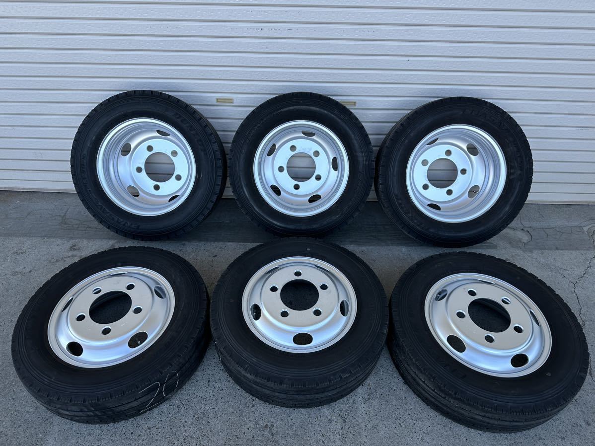  free shipping 205/70R16 DUNLOP 20 year Isuzu Elf Nissan a Trusco n dollar Mazda Titan TOPY TK16×5.5J 116.5-8TC 5 hole both sides repeated painting 6 pcs set 