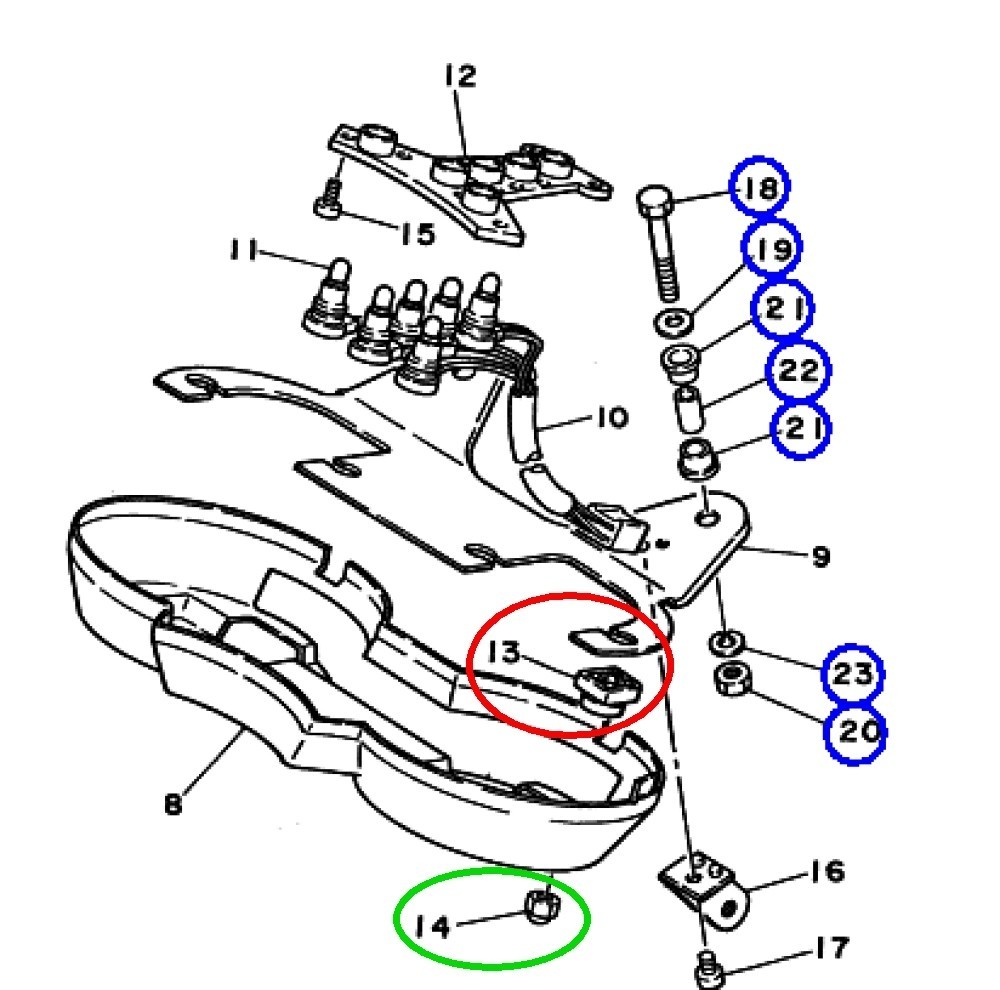 ●4H7-83523-00(代1FG-83523-00) ダンパ×４個セット ☆2/ 新品純正 メーター ダンパーゴム RZ250/RZ350/XJ400E/D/V-MAX/XJ650/XJ750/XV250_画像2