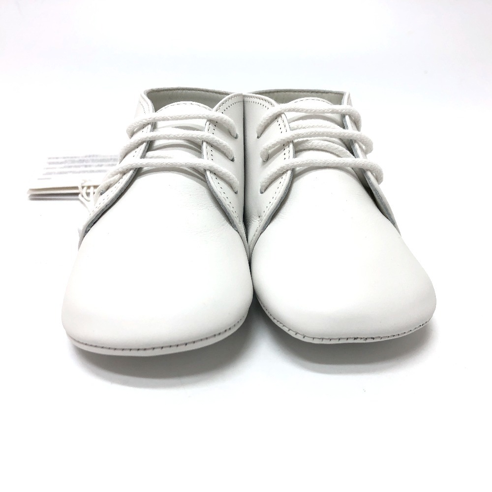  unused LOUIS VUITTON Louis Vuitton GI032D baby shoes * leather baby shoes baby sneakers b long white Kids [ used ]