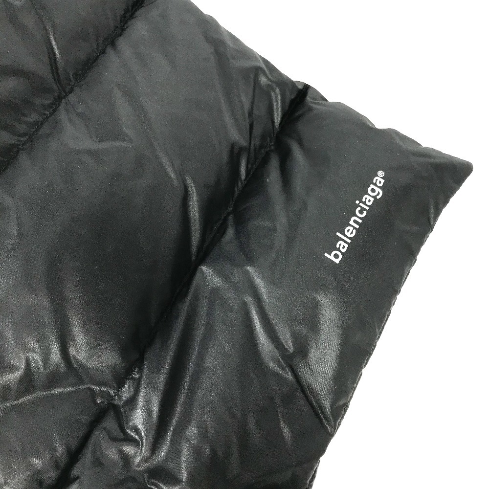  beautiful goods BALENCIAGA Balenciaga Logo down mo Como ko muffler black lady's [ used ]