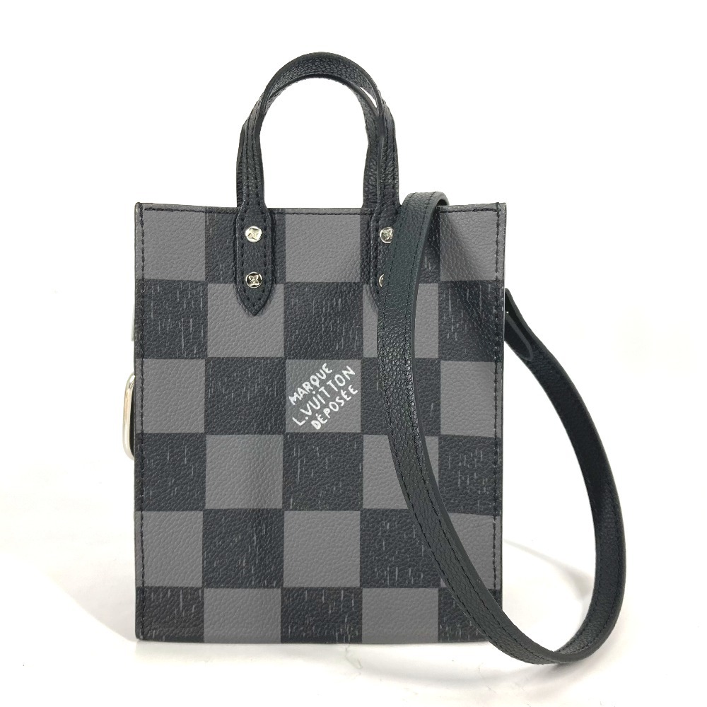 未使用 LOUIS VUITTON ルイヴィトン N60479 サックプラXS 2WAY トートバッグ ショルダーバッグ ダミエ チェッカーボード ブラック【中古】_画像2