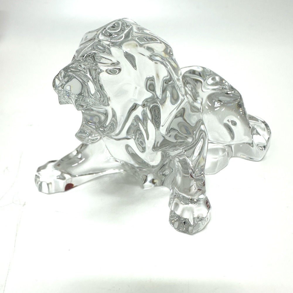 美品 Baccarat バカラ ライオン オブジェ クリア ユニセックス【中古】