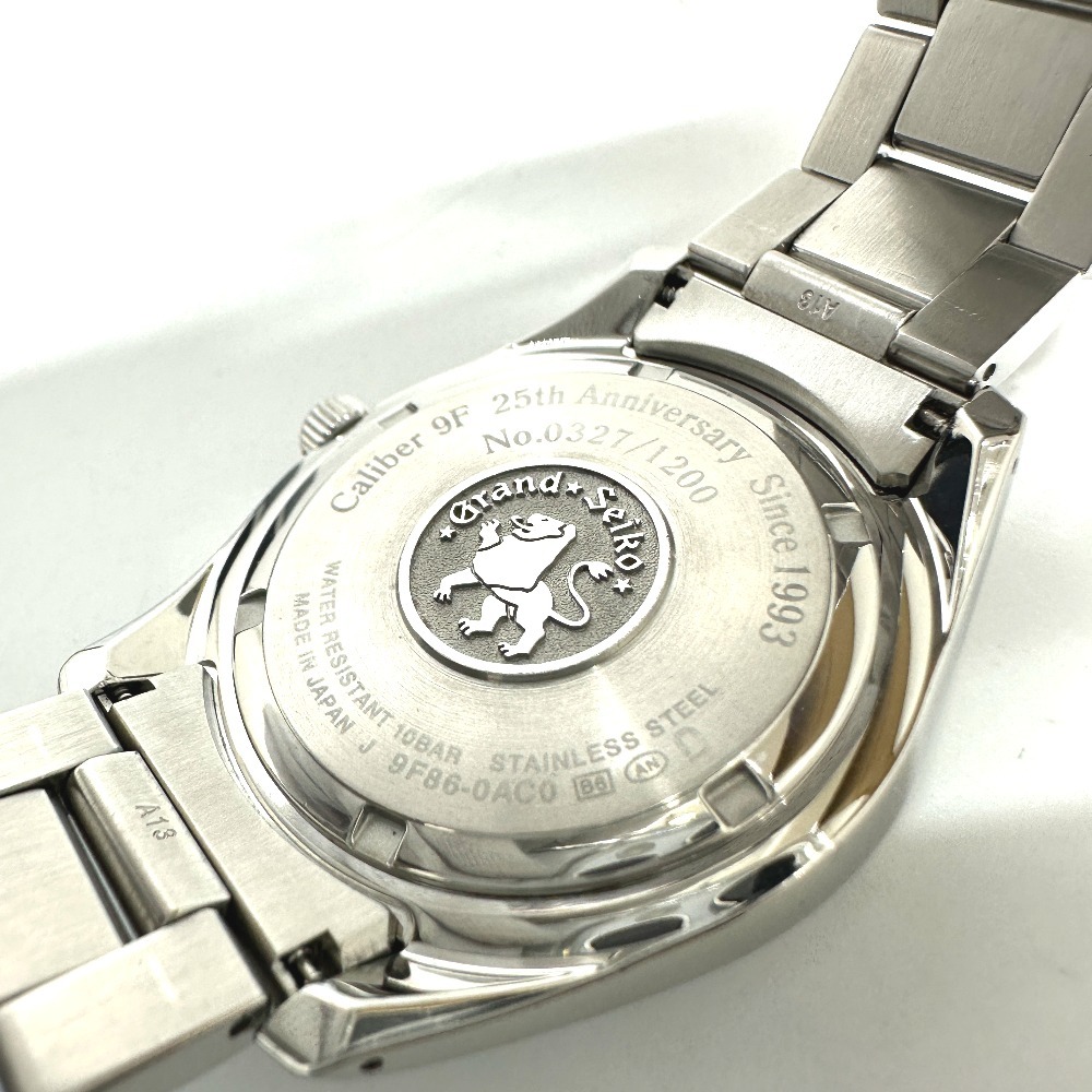 SEIKO セイコー 9F86-0AC0 25周年記念 世界限定1200本 GMT クォーツ デイト グランドセイコー 腕時計 シルバー メンズ【中古】_画像8