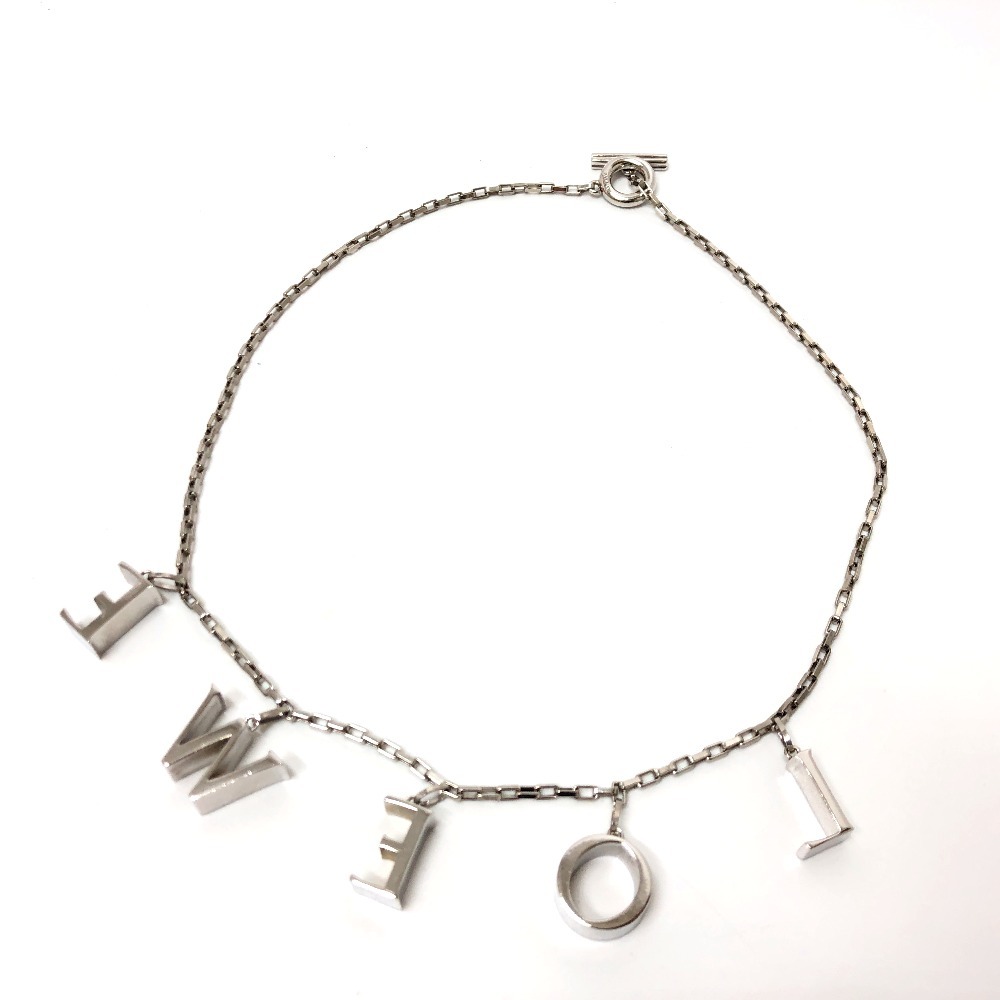 LOEWE ロエベ チェーン アイコン ロゴ ネックレス シルバー レディース【中古】