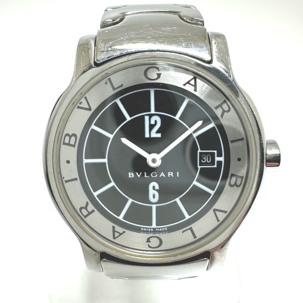 BVLGARI ブルガリ ST29S ソロテンポ クオーツ デイト 腕時計 シルバー レディース【中古】_画像3