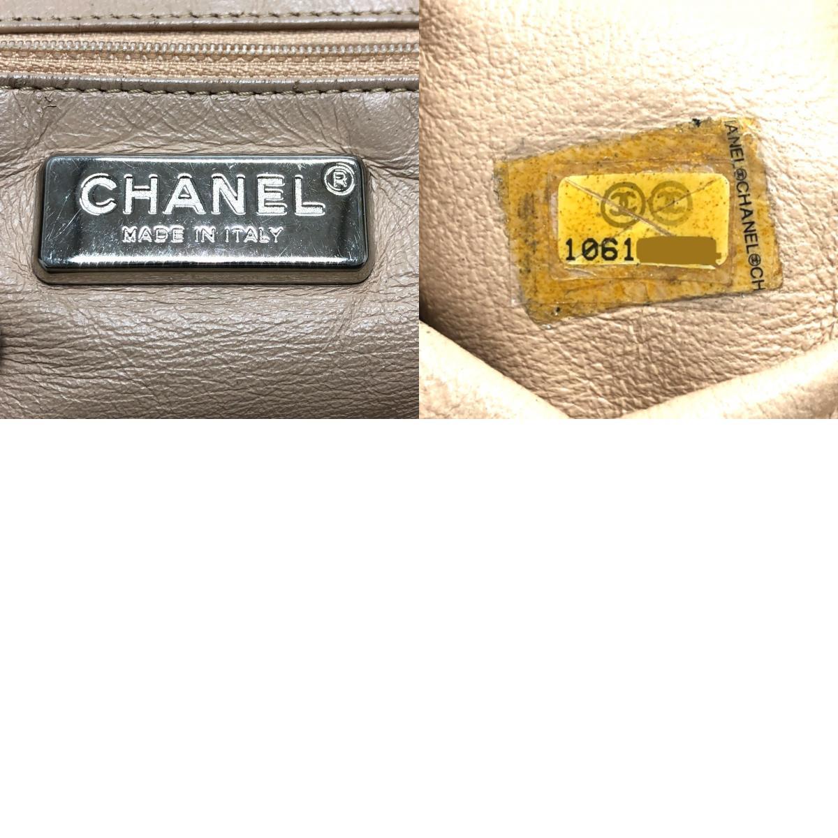 CHANEL シャネル ラグジュアリーライン トラベリングバッグ CC ココマーク ボストンバッグ シルバー レディース【中古】_画像10