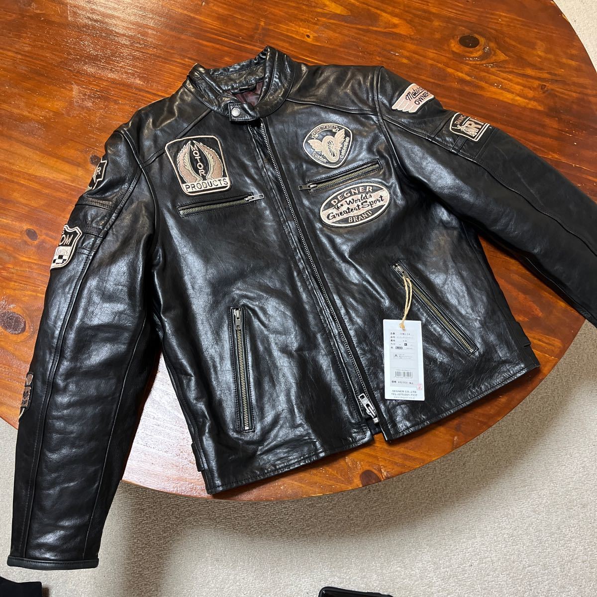  last price cut new goods Degner DEGNER leather jacket 19WJ-24 men's autumn winter leather jacket Harley Davidson single rider's jacket 