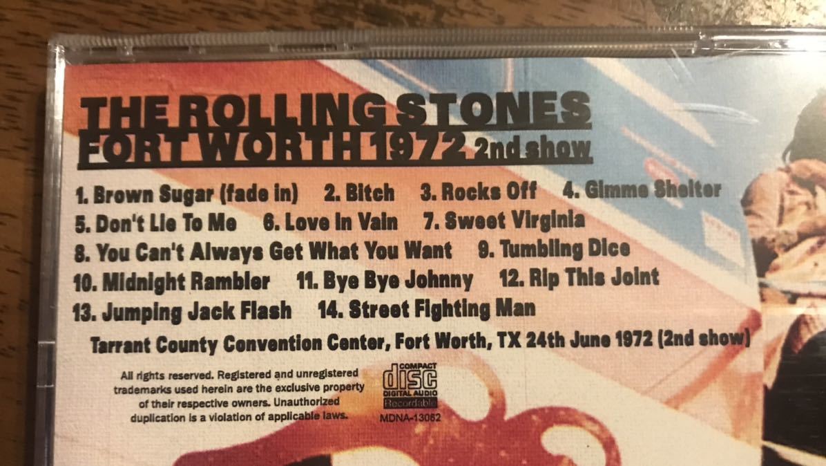 The Rolling Stones / ローリングストーンズ / Fort Worth 1972 2nd Sow / 1CDR / 歴史的名盤_画像3