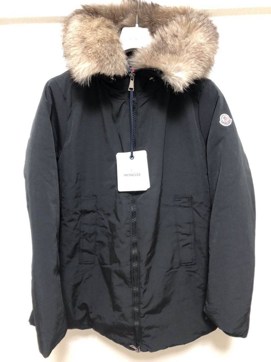 送料無料 未使用 MONCLER BLAVET モンクレール ブラック ダウンジャケット ダウン コート 正規品 ブルーフォックスファー メンズ L 〜 XL_画像1