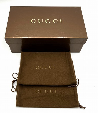 □【GUCCI/グッチ】 ホースビット パンプス ヒール高さ：約10㎝ サイズ：35 1/2C 約22.5㎝相当 ブラック 黒 イタリア製 レディース 中古□の画像2