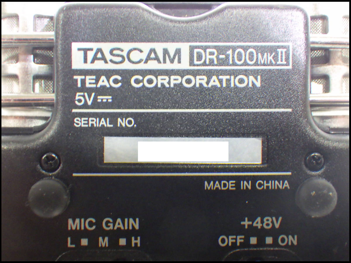 ●中古品●TASCAM●タスカム●リニアPCMレコーダー●DR-100MKII●DR-100MK2●管理④_画像6