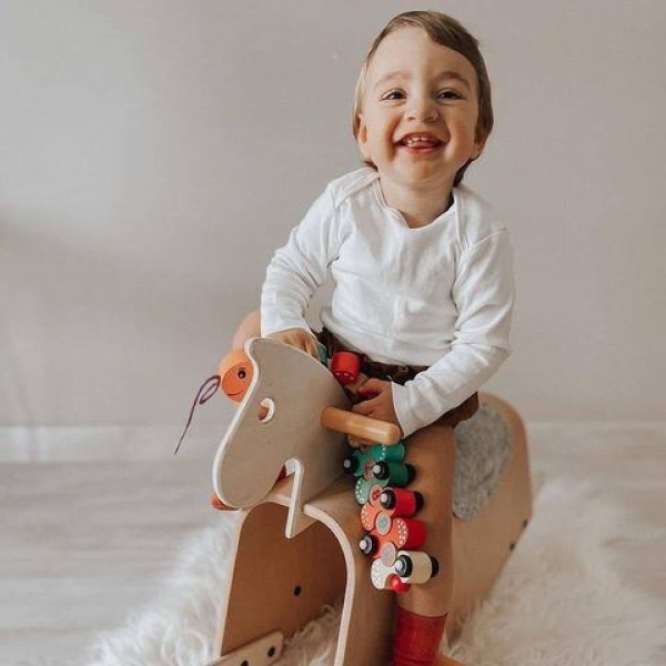 [ outlet ] mamatoyz mama toys Midilli midi Lee .. horse wooden horse wooden toy 1 -years old 8 months about from wooden sp-026-03