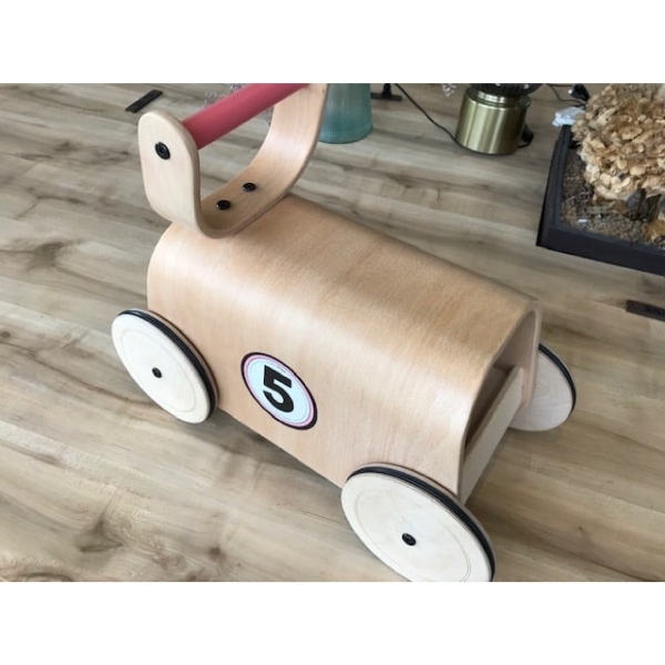 [ outlet ] mamatoyz mama toys Racer Racer pink baby-walker vehicle handcart wooden toy 10 months about from wooden sp-026-06