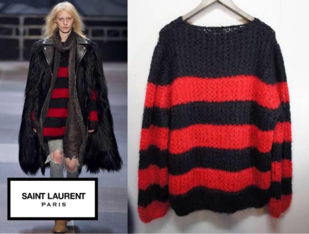 サンローランパリSAINT LAURENT PARIS ボーダーモヘヤニット サンローランパリSAINT LAURENT PARIS ボーダーモヘヤニット