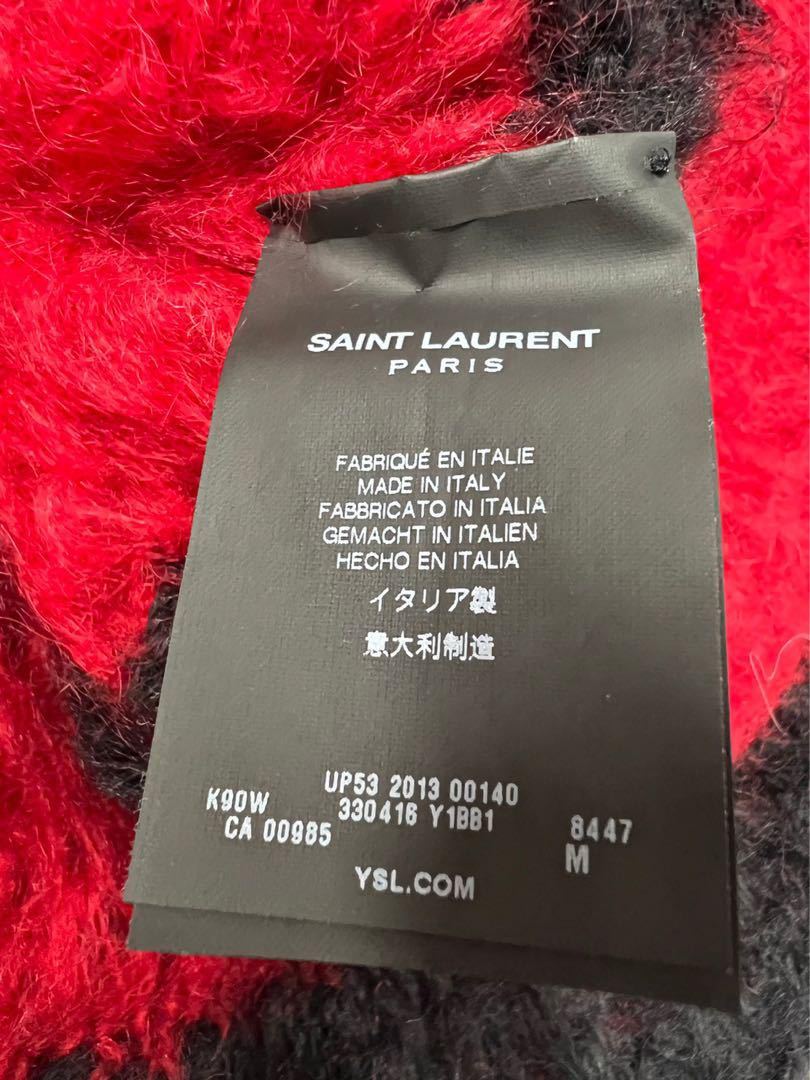 サンローランパリSAINT LAURENT PARIS ボーダーモヘヤニット レッド×ブラック　330416 Y1BB1 M_画像5