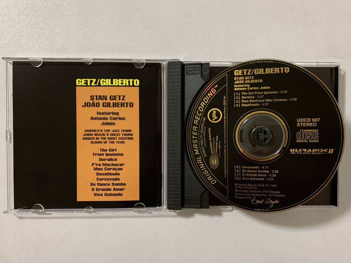 Stan Getz / Joao Gilberto Featuring Antonio Carlos Jobim - Getz / Gilberto (MFSL 24K Gold CD) Mobile Fidelity Sound Lab_画像3