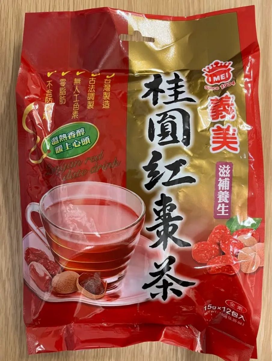 義美 IMEI 竜眼ナツメ茶（ノンカフェイン）｜桂圓紅棗茶 180g