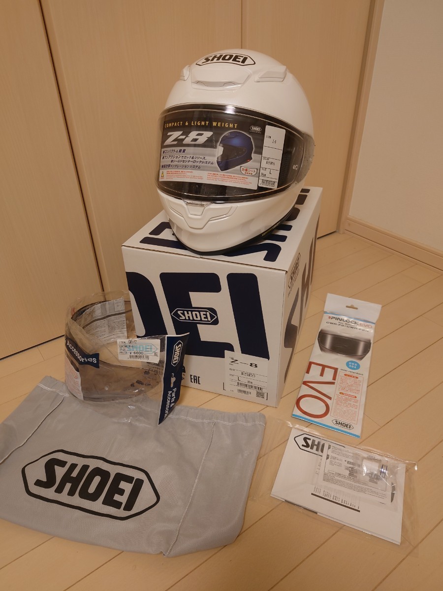 SHOEI フルフェイスヘルメット Z-8 ルミナスホワイト サイズ:L_画像1