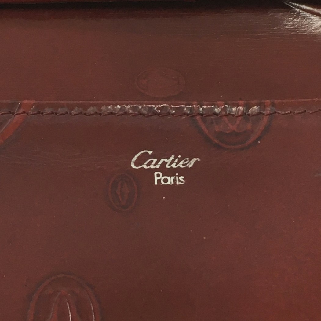 カルティエ ハッピーバースデー 二つ折り 財布 パテントレザー ボルドー カーフスキン Cartier_画像8