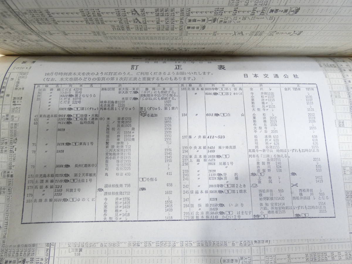 【鉄道資料】　国鉄監修　交通公社の時刻表　1967年10月号　昭和42年10月発行　日本交通公社　【難あり】C1　S447_画像7