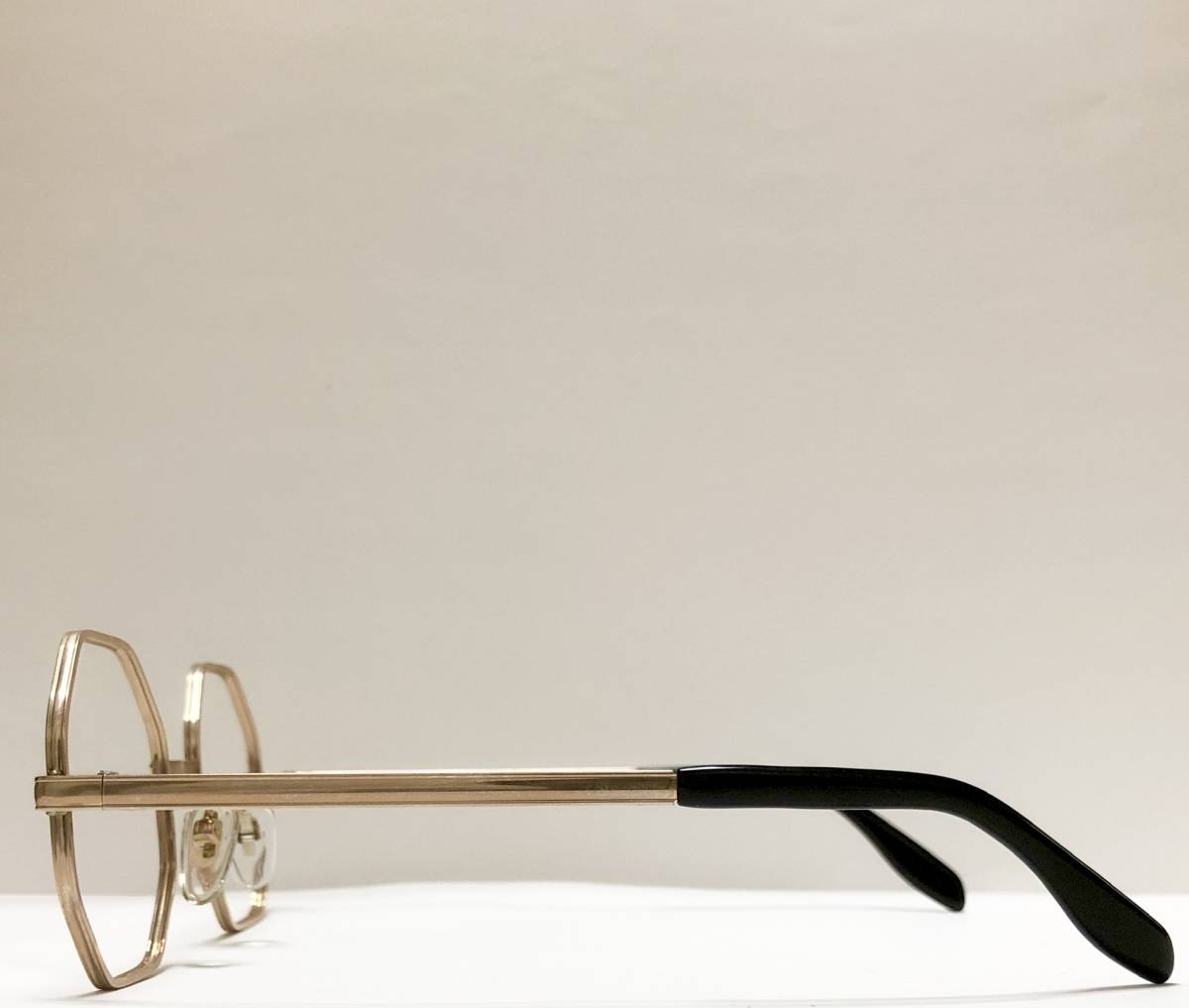 未使用 / 1960年代】14K金張 イタリア製オクタゴン メガネ 八角形 ビンテージ/ ヴィンテージ_画像4