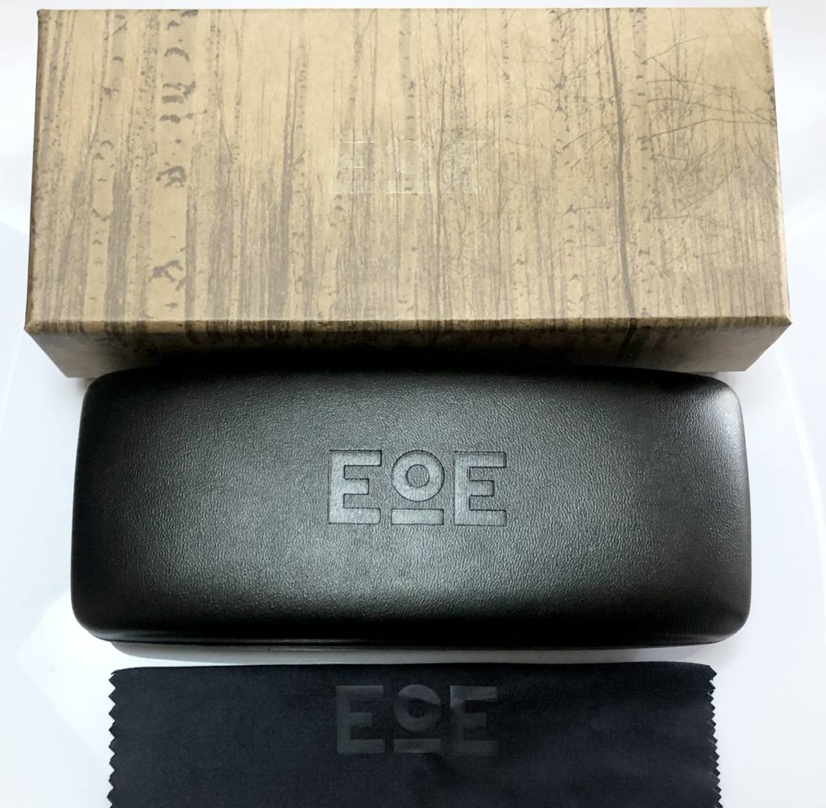 スウェーデン EOE 定価42,000円 極太 黒茶メガネ 純正ケースと純正クロス付き_画像10