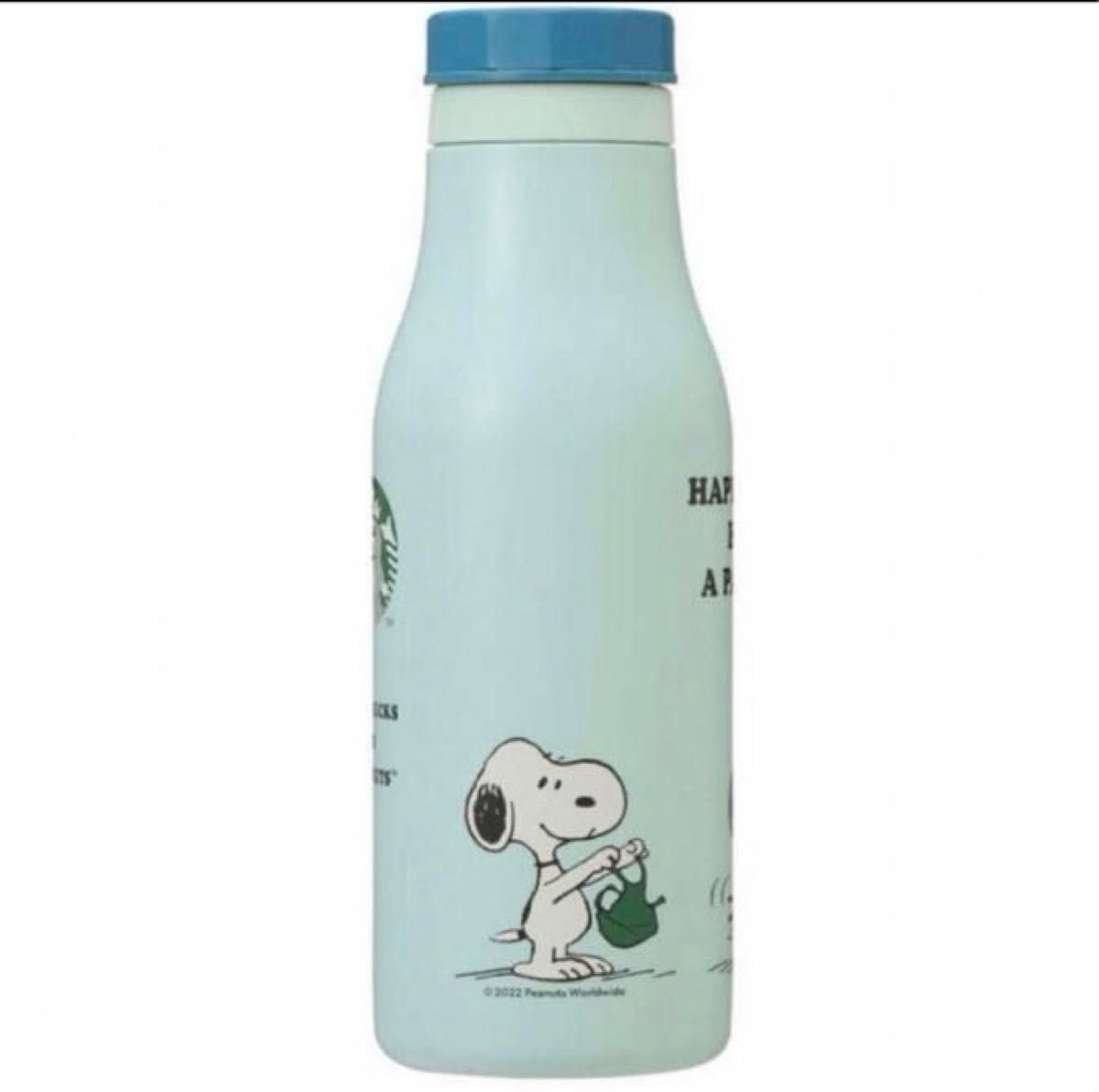 ステンレスロゴボトル PEANUTS ブルー 473ml  スヌーピー　スターバックス　スタバ