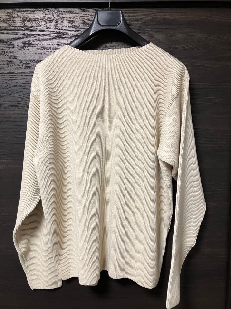 AURALLE 24SS SUPER HARD TWIST RIB KNIT BOAT NECK P/O|Yahoo AURALLE 24SS SUPER HARD TWIST RIB KNIT BOAT NECK P/O|Yahoo